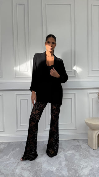 Lace flare trousers (only)