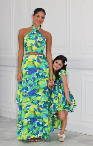 Yasmin girls matching floaty dress