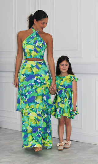 Yasmin girls matching floaty dress